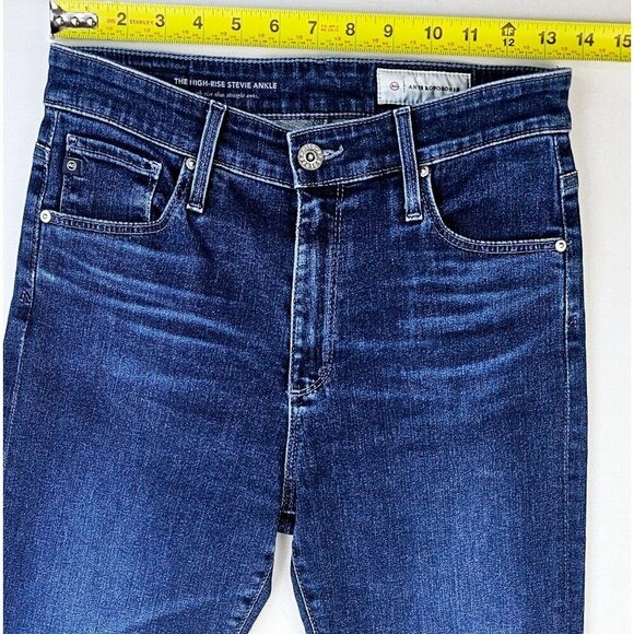 AG Adriano Goldschmied Anthropologie Size 27X29 Women The High Rise Stevie Ankle - Picture 2 of 12